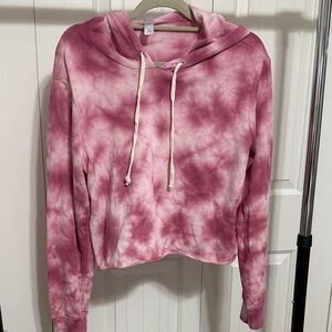 Alternative Pink and White Tie-Dye Hoodie